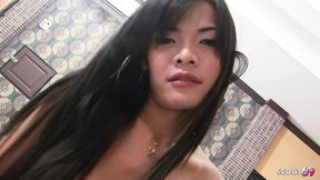 Asian Shemale Gets Anal Fucked by Neighbor Until Cumshot