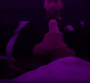 Stroking my huge white cock