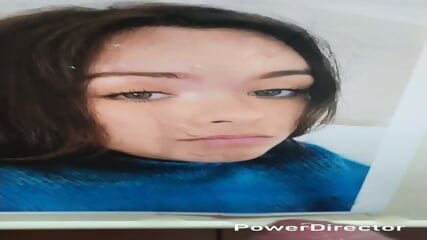 Facial drenched of Cum Angie