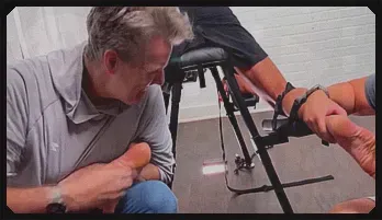 Athletic Luca Tickled by Jock Dan Edwards | Gay Tickling Fun