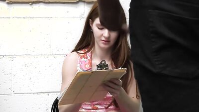 Ginger chick is strip-searched and fucked by a black stallion