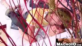 Latino lovers enjoy bareback pounding after oral foreplay