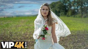Hot blonde bridesmaids get naughty in the car and doggy-style in multiple positions