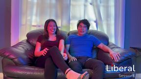 Swinger Couple Doing Threesome with Petite 19 Years Old Girl