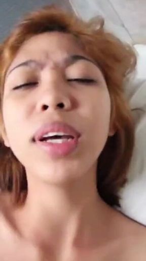 Hairy Filipina pussy swallows foreign cock