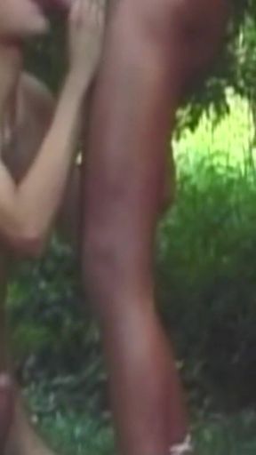 Latin Ladyboy Antonia Fucked Anally Outdoors in the Woods