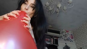 Mishel tells partner how much she loves balloon fetish and makes b2p English Subs