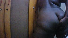 virgin black gay showing off big ass, teasing for video call with a guy