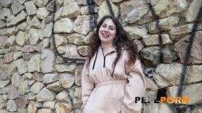 Cute Anabel Luna shows her pussy in public before an UNFORGETTABLE POUNDING!