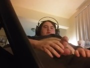 Chubby Jerks Off Before Work