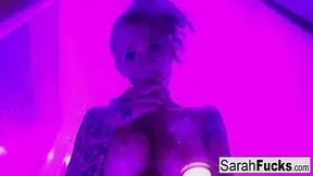 Sarah Jessie in Artistic Wet Masturbation With Bad Ass Tattooed Milf - SarahJessie