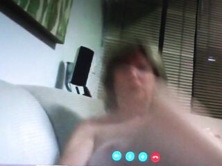 Granny masturbating on web camera