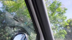 hot girl masturbating her pussy and cumming fingering her ass in a campervan