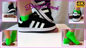 Cock Trampling Green Socks - Cock Crush And Cum Play Adidas Campus - Cockbox - Cock Crush - Shoejob - Sockjob - 4K