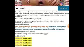 Chica web cam no se puede sacar la bola de billar del culo