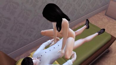 Stepsister rides me hard and I blow my load down her throat in The Sims 4