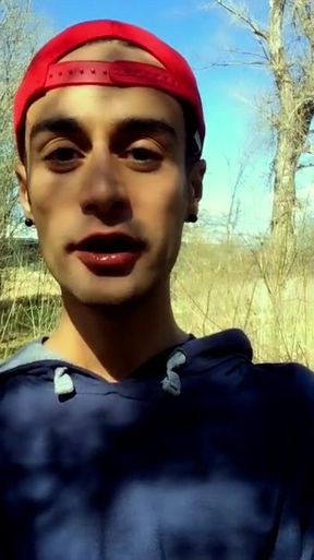 Sucks Straight Old Cock,swallows Old Cum and Jerks off Outdoor