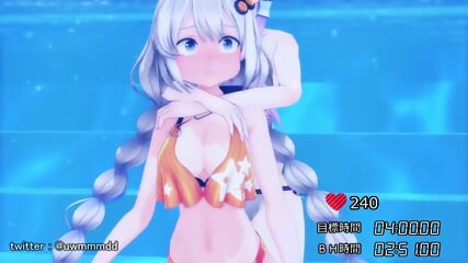 Underwater hold breath swimming pool swimsuit