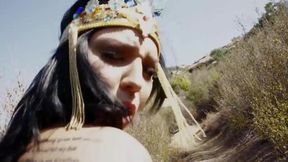 Amazon queen banged in the woods