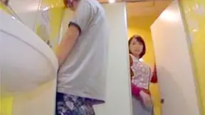 Hot Milf Seduces Young Coworker in Steamy Office Bathroom Encounter