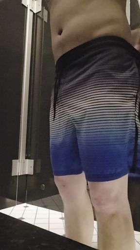 Back in the swimming pool changing room riskily opened the door