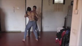 DOLLY FIGHT IN JEANS AND BIKINI