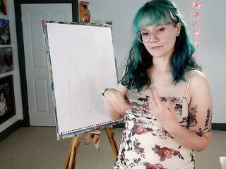 a nasty self portrait painting defiance