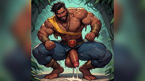 Jungle Warrior Men Fantasy Art
