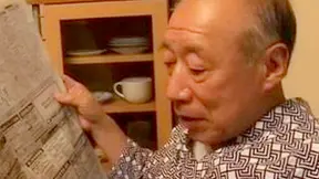 Naughty Housewife Spoils Elderly Gentleman with Steamy TLC - JAV Fun