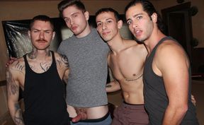 Insolent boys make out at the party by fucking in loud perversions