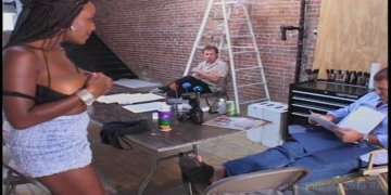Big Tit Sierra Eats Ass And Gets Fucked Air Tight By Three Guys On A Rooftop