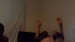 Blk. Dildo. White bum