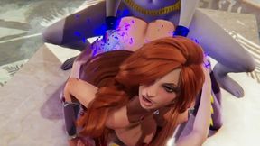 Starfire FUTA DP Squirting with Raven + Batgirl - Titans Big Tits 3D Hentai