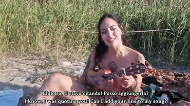 Spin the Bottle Game on the Beach -Unforgettable Holiday Sex w. Two Stunning Girls english subtitles