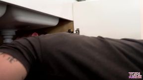 TGirl Ass Destroyed Big Dick Backshots Gushing Cum Choke Fest