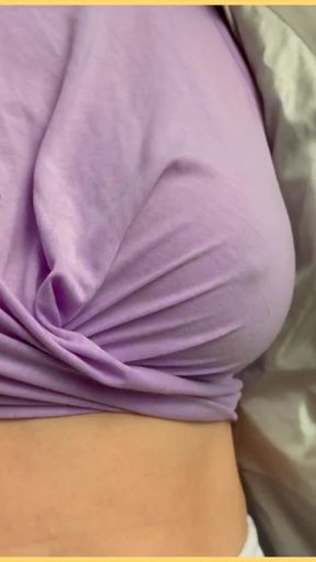 Emotional moment from &quot;Wifey is braless in this tight pink shirt with her perfect tits flashed&quot;