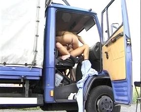 Blonde German Hitchhiker Double Penetrated in a Threesome