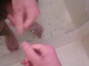 男子大学生が鏡でセルフ兜合わせしてそのまま濃厚精子をぶっかけ