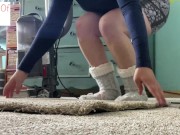 vacuuming with slipper socks - glimpseofme