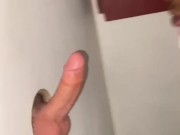 Glory Hole Blowjob BWC shoots HUGE CUMSHOT
