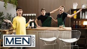 Men - Sam Ledger Wants A Coffee But Ends Up Taking Joey Millss Cock In His Mouth