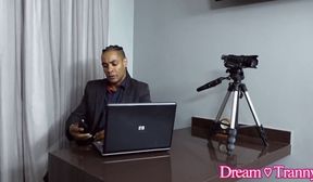 hot blonde isabella salvatore strips for sexy man in office and gets fucked