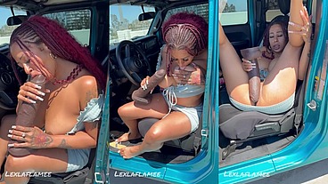 Couldn’t wait to get home had to fuck myself outside