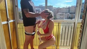 sexo en la terraza en las miradas de nuestros vecinos ! sexo publico