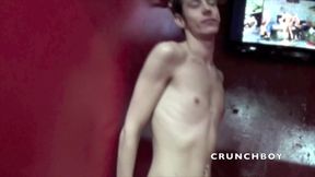 Twink 20-year-old sucking cock in glory holes