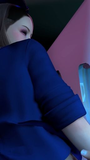 Fucking and cum inside a flight attendant with a perfect body - 3D Animation 4K   Clip 2