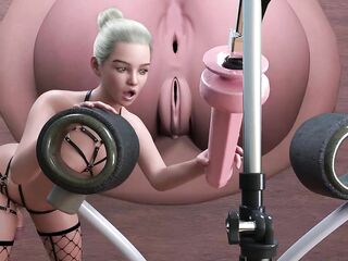 The gynecologist 4 FUTANARI selfsuck and anal fucking machine