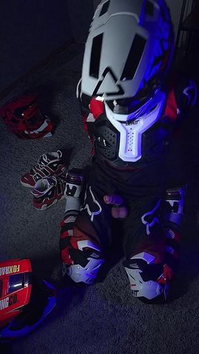 Horny Biker Plays with His Dick