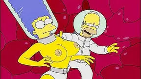 Marge Homers Hot Submerged Tryst in The Simpsons Universe