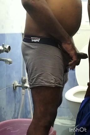 Tamil couple bathing doggy fuck